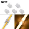 Tira de luz LED flexible COB de un solo color, conector de hebilla sin soldadura, adaptador de acoplamiento para tira de luz de 8 mm/10 mm, hebilla de cristal