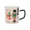 Taza de Cerámica Personalizada de 11 oz con Adhesivo de Flores Completas y Asa Navideña en Varios Colores Pintada a Mano Regalos Navideños de Alto Valor