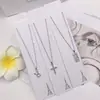 Versión coreana de collar femenino simple cadena de clavícula de plata cadena de cadena cadena de palabra 0 joyería para estudiantes puesto de 2 yuanes suministro para mercado nocturno