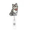 Acrílico Gatitos Lindos Lindos, Niños, Perros, Animales, Hebilla de Tirar Fácil, Tirador Fácil Doctor, Enfermera, Clip Retráctil para Insignia
