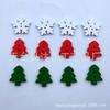 18mmdiy botões decorativos de Natal vermelho e verde série Natal misturado botões de madeira de Natal