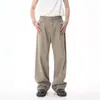 Jeans Vintage Lavado Reto Solto, Calças Largas de Comprimento Total, Unissex, Calças Elegantes e Únicas na Moda de Comprimento Total