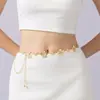 Colgante Tallado Vintage Cinturón de Borlas Cadena Corporal Cruzada Europea y Americana Ajustable Accesorio de Cintura de Gama Alta Cadena de Cintura de Doble Capa para Mujeres