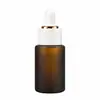 Botellas Cilíndricas de Vidrio Verde Grado Alimenticio 20/30/50/100ml Botellas Dosificadoras de Aceite Esencial Venta al por Mayor Industrial en Stock