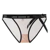 Bragas de Malla Semi-Transparente con Estampado de Lunares, Encaje y Lazo en la Cintura para Mujer, Cintura Media, Refuerzo de Algodón Puro, Calzones para Mujer
