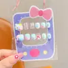 Joyas para Manos y Uñas Vestibles para Niños Accesorios de Alta Gama para Niñas Uñas Postizas y Accesorios Lindos Dibujos Animados para Niñas Pegatinas Dulces Regalos