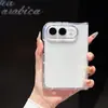 Adecuado para iPhone Duo: Funda de teléfono transparente plegable con cierre magnético, cubierta tipo flip Apple Duo, carcasa rígida para protección contra caídas, modelo nuevo