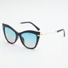 Gafas de Sol Estilo Retro Europeo y Americano con Montura Negra Ojo de Gato, Protección UV, Gafas de Sol para Proteger del Sol, Decoración Metálica, Modernas, Versátiles Gafas de Sol