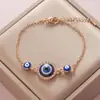 Retención de Color Galvanizado Ojo de Diablo Trébol de Cuatro Hojas Ojo de Diamante Pulsera Moda Femenina Simple Comercio Electrónico Transfronterizo Joyería Comercio Exterior