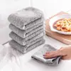 Trapo de carbón de bambú trapo de fibra de carbón de bambú venta al por mayor toalla de cocina doméstica estropajo toalla de plato venta al por mayor paño de fibra de bambú