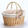 Cesta de piquenique de vime de salgueiro, cesta de colheita, brinquedo de tecido, cesta de frutas, cesta de flores, cesta de compras, cesta de armazenamento