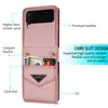 Para Samsung Zflip4 Estuche Plegable para Teléfono Cruzado Zflip3 Moda Estuche con Protección para Tarjetas Zflip4 Bolso con Correa