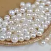 Perlas Sueltas de Alta Calidad Aurora 6mm Casi Redondas Perla Ak Blanco No Poroso Material para Manualidades Hechas a Mano Perlas