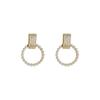 Brincos de pérolas estilo coreano estilo Chanel pequeno brincos de zircônia simples para mulheres acessórios de orelha de alta qualidade