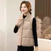 Chaleco de Algodón para Mujer 2026 Nuevo Otoño e Invierno Chaleco de Punto con Solapa y Cremallera Chaleco Grueso y Cálido