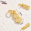 Cuentas Espaciadoras Perforadas Estilo Chino Chapadas en Cobre Antiguo Oro de 18 Quilates Cuentas Sueltas Colgante Pequeño Pulsera DIY Collar Accesorios de Joyería Decoración Colgante