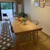 Estilo japonês log mesa de jantar mesa de jantar doméstica para apartamento pequeno mesa de madeira maciça e cadeira combinação de roupas mesa de exibição mesa de chá simples