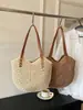 Bolso de Paja Tejida Estilo Francés Nuevo Primavera 2026 Transfronterizo para Mujer, Bolso de Hombro de Gran Capacidad, Bolso de Playa