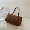 Bolso de mano de estilo coreano, alta calidad y elegante, color Maillard, para mujer, nueva colección otoño 2026, bandolera retro y chic, bolso de hombro exquisito, moderno