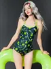 Trajes de Baño de Natación de Competición al por Mayor para Mujeres, Lindos y Modernos de Dibujos Animados Profesionales de Competición de una Pieza Triángulo Trajes de Baño de Entrenamiento para Estudiantes en Piscinas