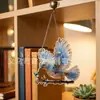 Pássaro pequeno bonito popular em vendas transfronteiriças ornamento de acrílico para pendurar na sala de estar do pátio decoração de cena de festival ornamento de pendurar presente