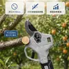 Tijeras Eléctricas de Podar con Batería de Litio de 21V y Pantalla Digital, Tijeras de Podar Inalámbricas para Árboles Frutales y Jardines, Tijeras de Jardinería de Alta Potencia de 390W