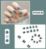 Unhas Postiças Curtas Personalizadas no Atacado, Adesivos de Unha Embalados, Unhas Usáveis, Arte de Unha Ilustrada, Unhas Postiças