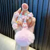 Chaveiro Gato Morango Desenho Animado Gatinho Pingente de Bolsa Lanyard de Celular Fofo Pingente para Chaveiro de Carro Pequeno Presente