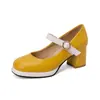 2023 Novos Sapatos de Tira de Viagem Boca Rasa Primavera e Outono Sapatos Femininos Bico Quadrado Salto Alto Grosso 33-48 AliExpress Sapatos de Comércio Exterior