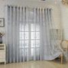 Cortina de fio europeia transfronteiriça exportação comércio exterior tela de janela acabada cortina sala de estar quarto pastoral fio vazado fabricantes atacado