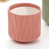 Personalizado 175ml Simples Em Relevo Padrão De Onda Vela Utensílio Vela De Cera Copo De Vela De Aromaterapia Cerâmica