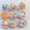 Botella Redonda de 24 Colores Polvo Flash de Brillo para Manicura Juguete de Barro de Cristal Slime Accesorios de Relleno Lentejuelas de Estrella de Cinco Puntas
