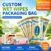 Bolsa de embalaje de toallitas húmedas de material compuesto, bolsa de embalaje multimaterial, bolsa de embalaje de toallitas húmedas personalizada del fabricante