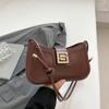 Bolso de Mujer 2025 Nueva Moda Estilo Coreano Bolso de Mujer Elegante PU Simple Bolso de Hombro de Mujer Bolso de Axila a la Moda