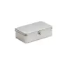 Caja metálica cuadrada con cerradura, adecuada para el empaque de productos cosméticos y de cuidado de la piel, empaque de caja sorpresa y como recipiente de almacenamiento para recuerdos