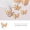 Joyería de uñas con diseño de mariposas Cyber Celebrant, diamantes brillantes y circonitas LZ, nueva decoración de uñas con lazo de perla