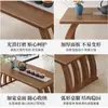 Ventana de Bahía Minimalista Estilo Chino Mesa de Té Pequeña Vintage Repisa de Ventana Balcón Mesa de Té de Bambú Mesa Baja Alfombra Mesa Pequeña Asientos en el Suelo