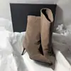 Nueva colección otoño 2026: botines retro con efecto adelgazante, con punta fina, tacón alto y diseño sin cordones, perfectos para combinar con pantalones