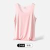 Nuevo Estilo Camisola sin Costuras de Seda de Hielo para Mujer Verano Slim Elástica Seda de Hielo Cuello Redondo Camiseta Básica Casual para el Hogar