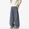 Comercio Exterior Transfronterizo Verano Talla Grande Holgados Estilo Perezoso Pantalones Yamamoto para Hombre Rectos Largos de Pierna Ancha Casuales