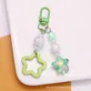 Nuevo Llavero de Coche Colgante Estrella de Cinco Puntas con Gradiente de Nube de Dos Tonos Lindo Accesorio de Estrella Hueca Colorida Decoración para Bolsa