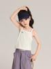 Pudding Haru Roupa Infantil Top para Meninas Regata Estampada com Letras 2025 Novo Verão Infantil Versátil Regata Básica