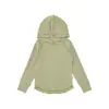 Camiseta Base de Manga Larga Rayada con Capucha Nueva Primavera y Otoño 2026 para Niñas Wulibu Camiseta Infantil Simple Versátil Tendencia