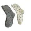 Nuevos Calcetines Largos Grises Versátiles de Moda 2025, Calcetines Versátiles para Mujer, Calcetines Holgados de Lunares para Primavera y Verano, Calcetines Deportivos para Exteriores
