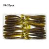 T-tail de duas cores 20 Isca Macia 7cm/2G slot para anzol dupla face Isca Luya isca de pesca ao ar livre comida para peixe atacado