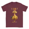 Camiseta Divertida de Pollo F-Caw-F para Hombre, Camiseta de Algodón Interesante, Camiseta de Verano con Cuello Redondo Estilo Harajuku con Estampado Oversize