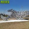 Escultura Abstracta de Pez de Acero Inoxidable Departamento de Ventas de Hotel Plaza Fuente de Agua Escultura de Pez de Acero Inoxidable Paisajismo Escultura Artesanía Decorativa