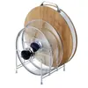 Estante de Cocina de Escritorio Multicapa para Tapas de Ollas Estante para Tablas de Cortar Estante para Cuchillos Estante de Almacenamiento Multifuncional Tapa de Olla Tabla de Cortar Tabla de Cortar Cuchillo