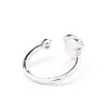 Anillo Clásico de Gama Alta con Forma de Calabaza e Incrustación de Nácar Natural, Anillo Chino Ajustable Abierto para Mujer