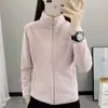 Chamarra de Felpa para Mujer 2025 Nueva Cálida Otoño e Invierno Casual con Forro de Felpa Engrosada Polar Doble Cara Cuello Alto Sudadera para Mujer